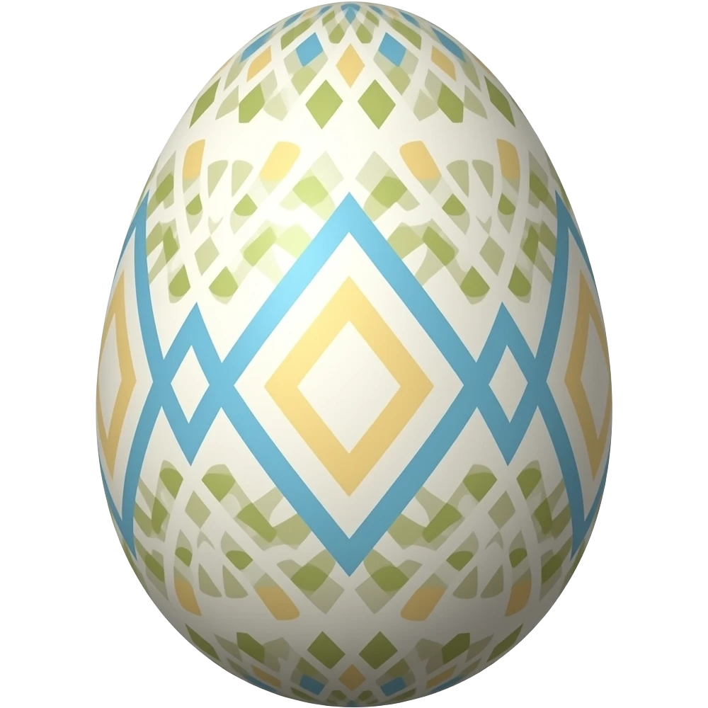 Easter egg, pattern, symmetry emoji