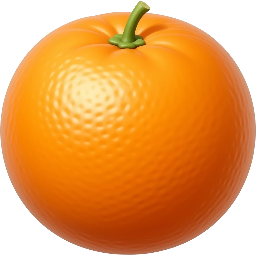 orange fruit without stem emoji