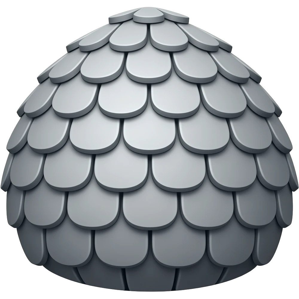 Shingle-grey rounded stone emoji
