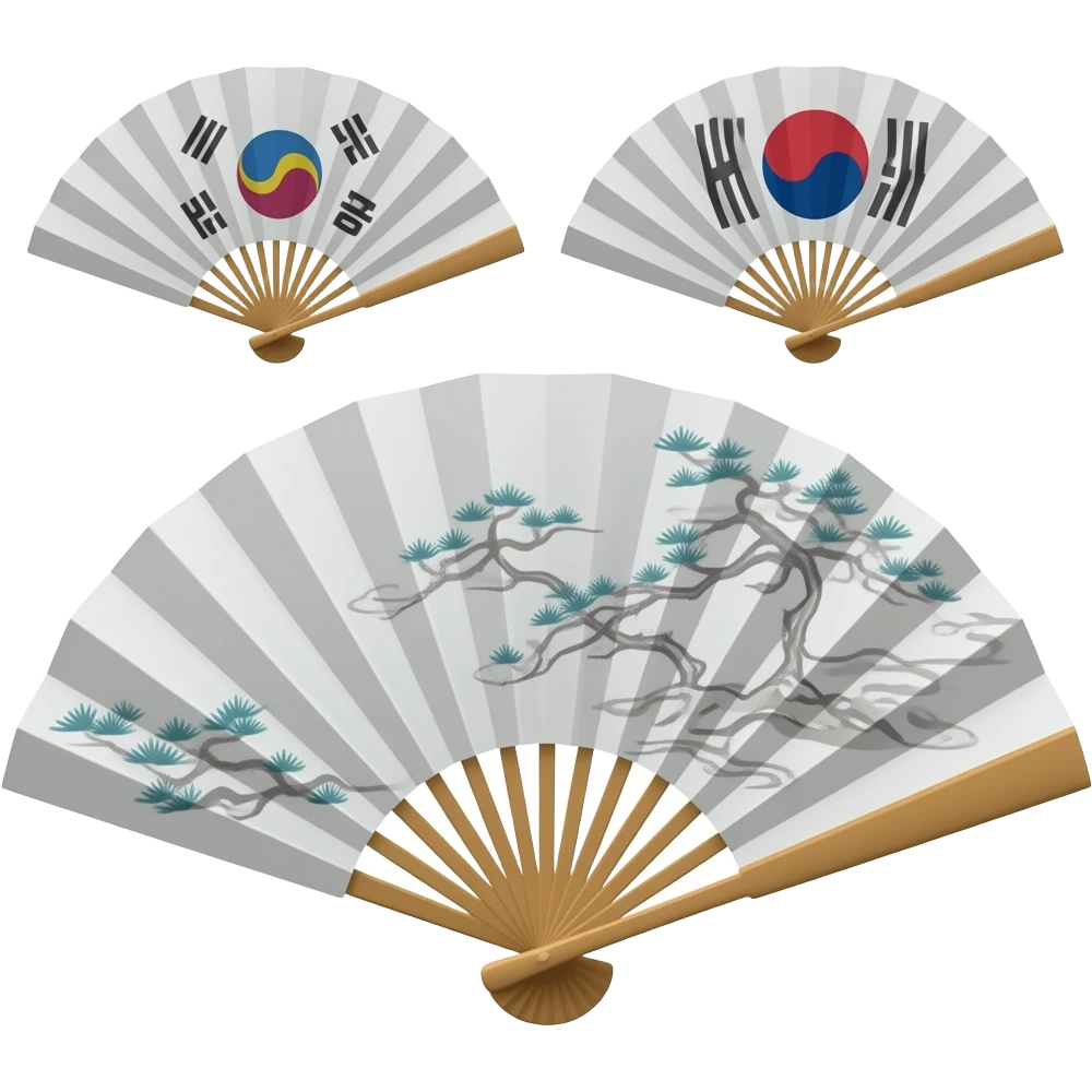 korean traditional fans emoji