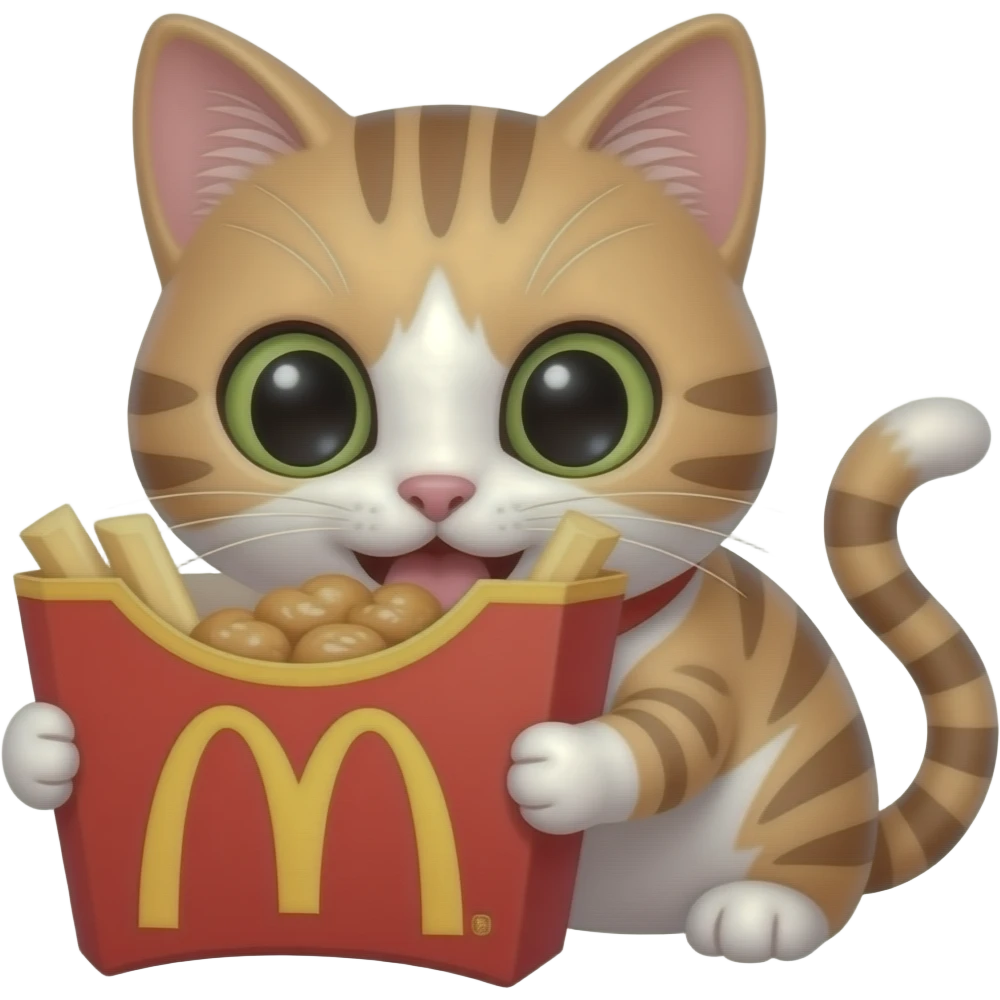 mcdonalds eating a cat emoji