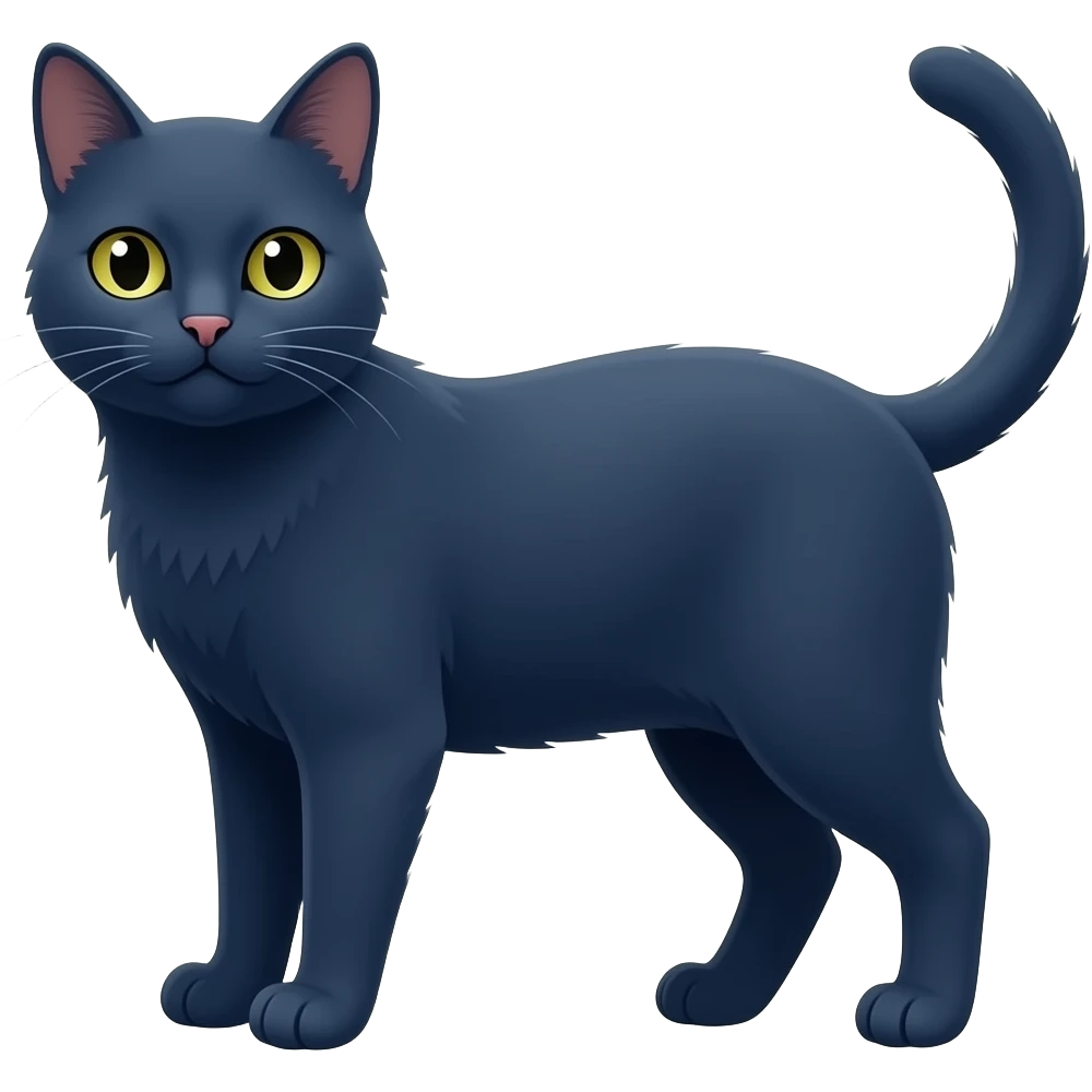 dark blue cat emoji