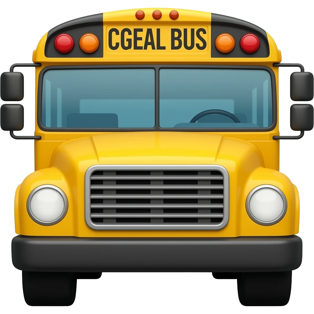 Yellow school bus emoji