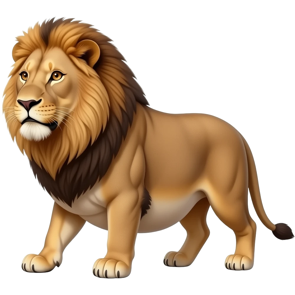 A reality lioness,trying to walk normally,but her huge overstuffed tummy rolls side to side,the lioness ate way too much,she became so fat,she has the biggest pot belly. emoji