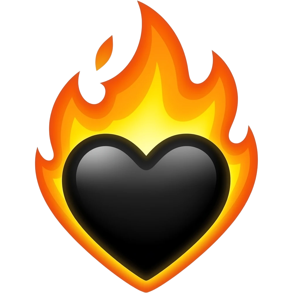 ❤️‍🔥+🖤 emoji