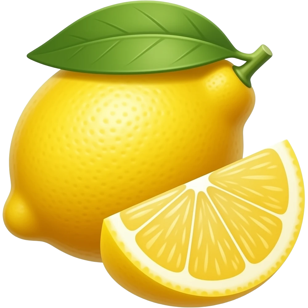 whole and sliced Lemon emoji
