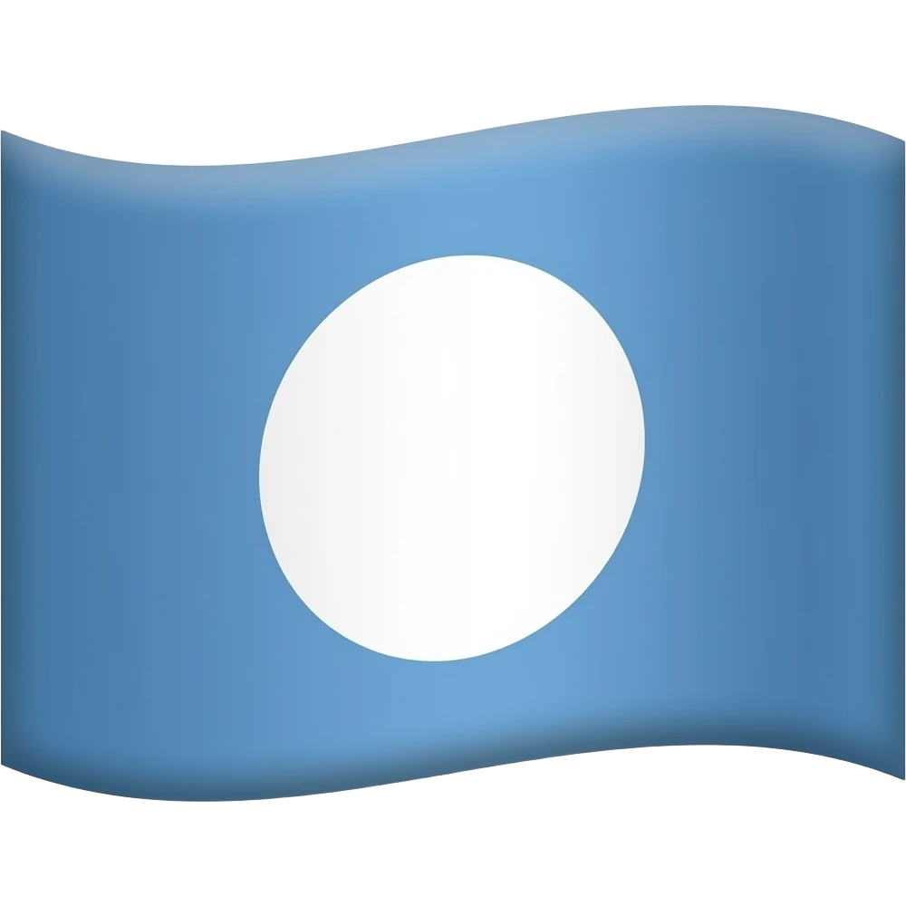 White flag with white oval emoji