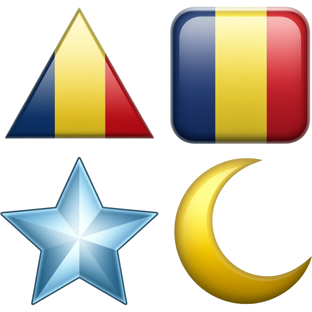 Different shapes of flags emoji