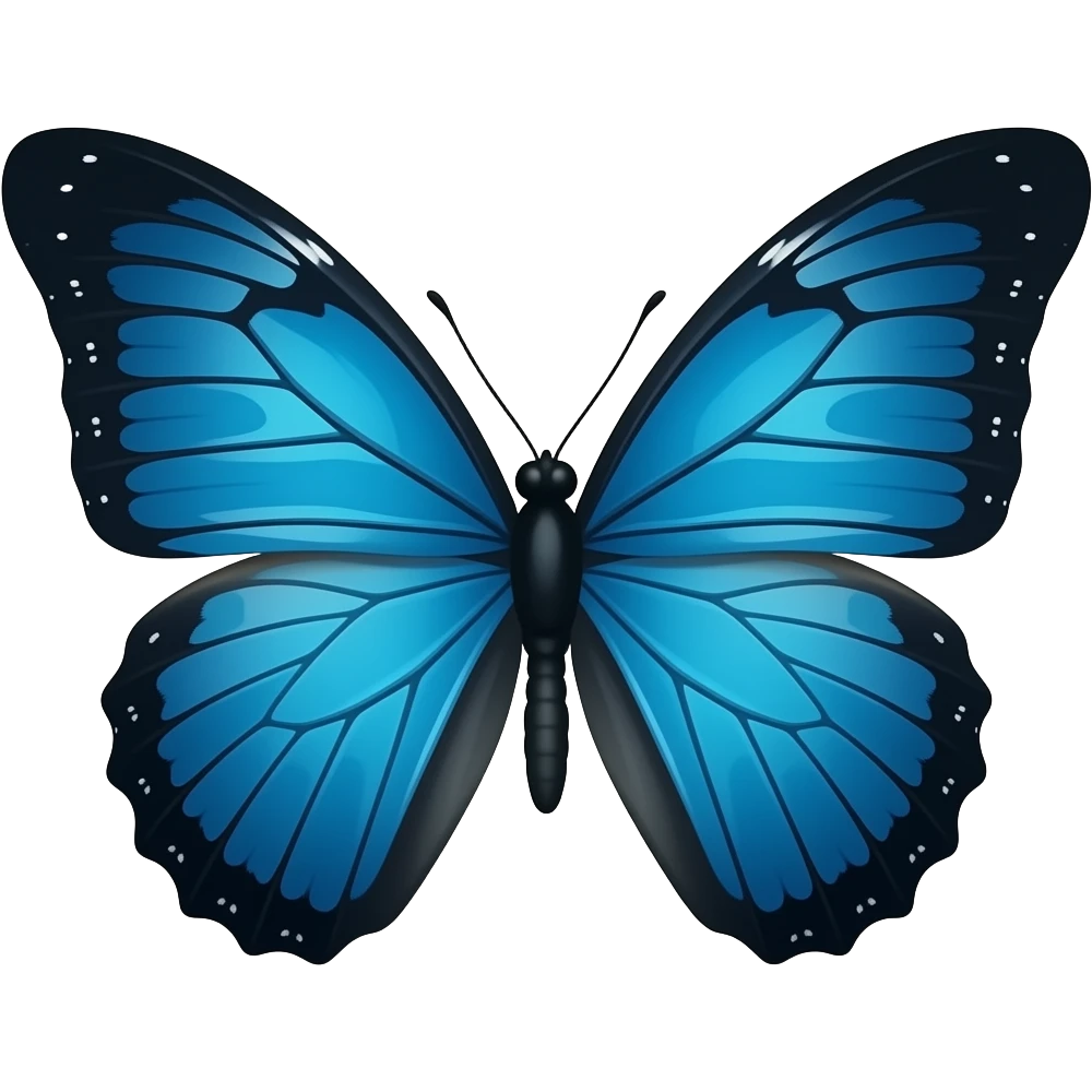 dark blee butterfly emoji