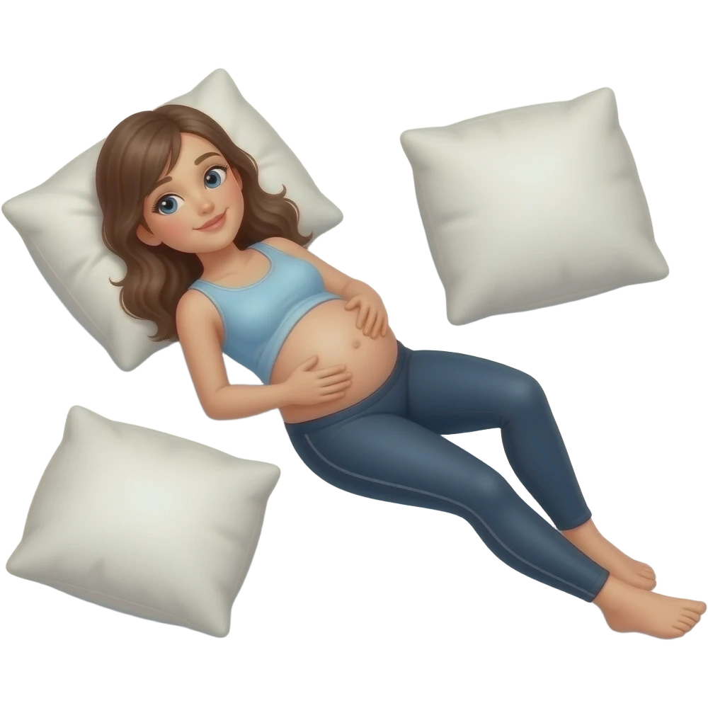 Femme 18 ans legging  faux oreillers enceinte emoji