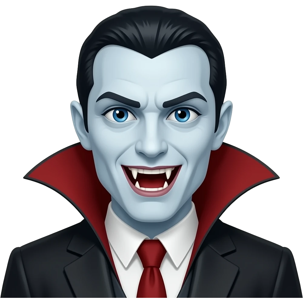 Classic vampire with fangs emoji emoji