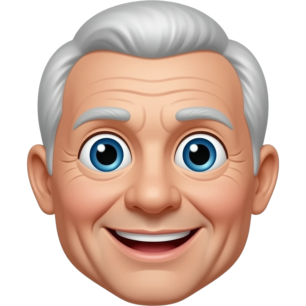 turn the old guy to an emoji face emoji