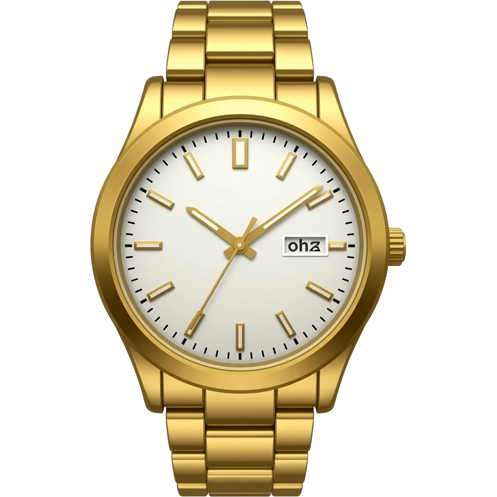 gold watch emoji