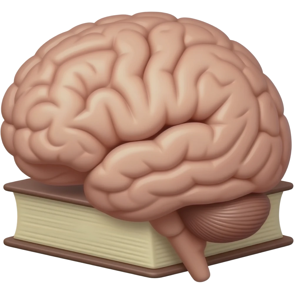 a brain with a bible on it emoji