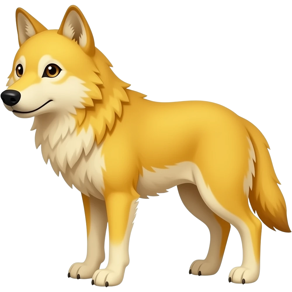 wolf yellow emoji