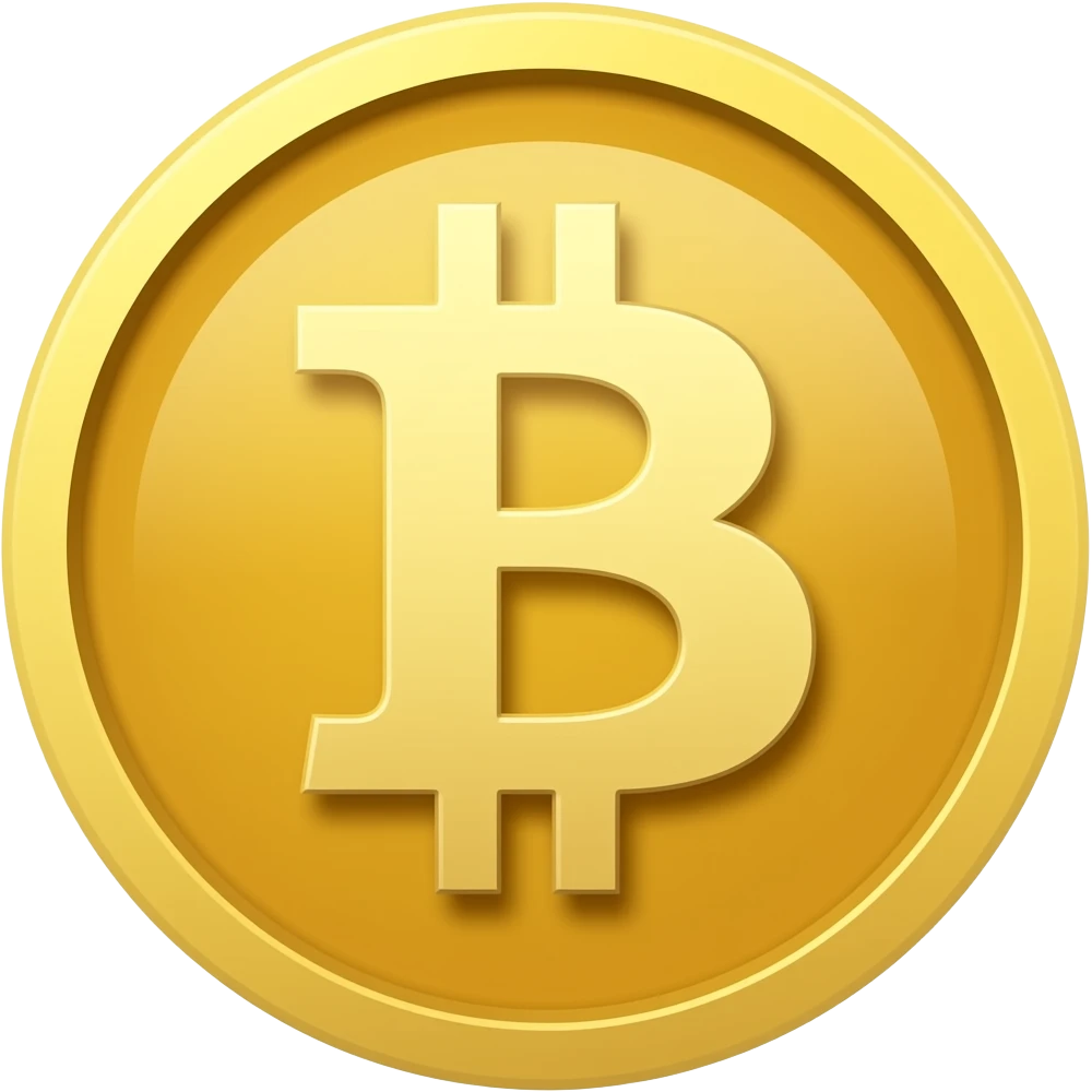 A bitcoin but with a "T" on it instead of a "B" emoji