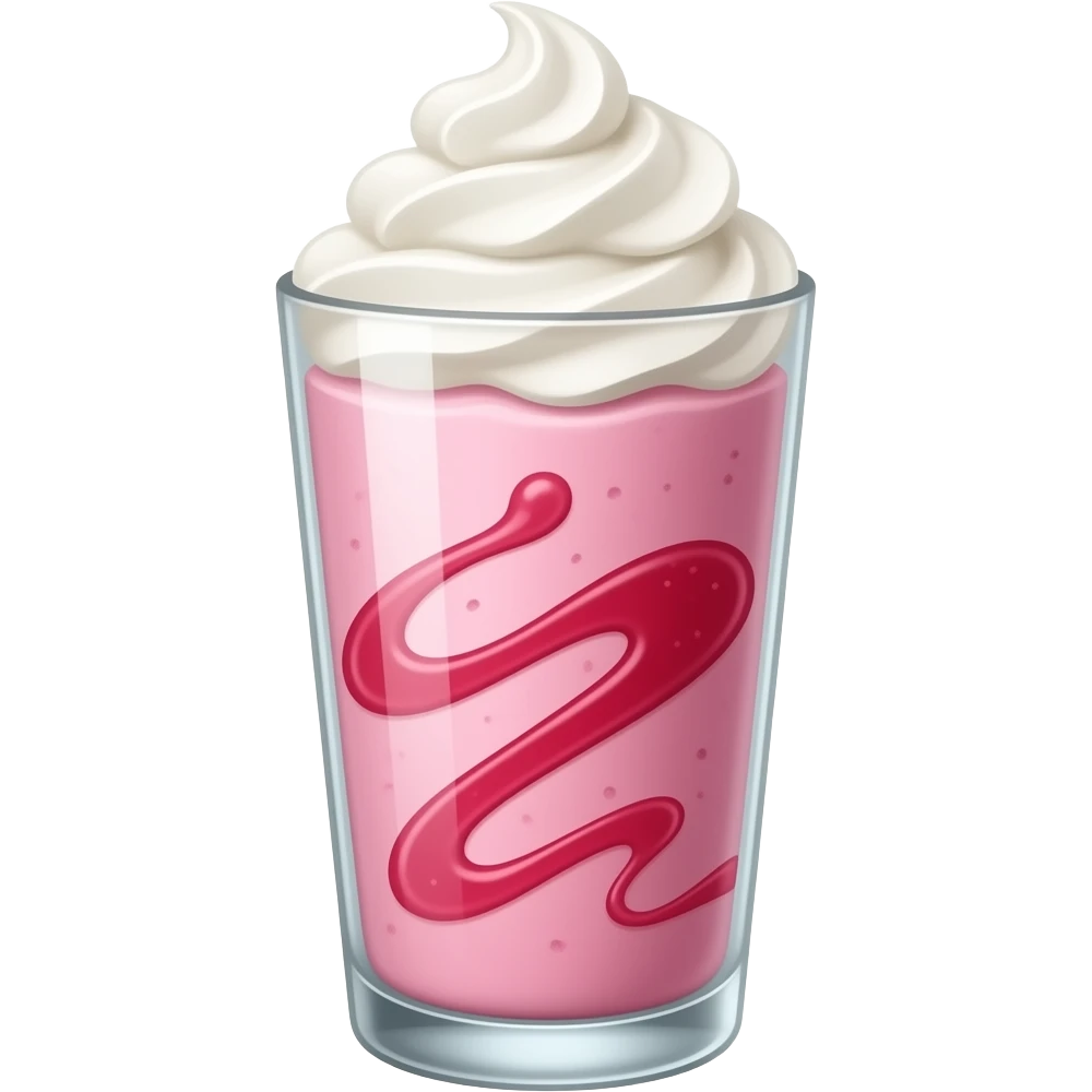 Raspberry milkshake emoji