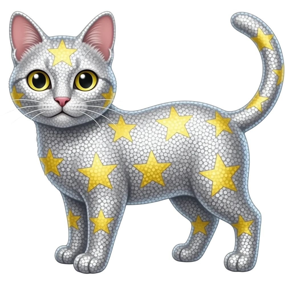 Glittery star cat emoji