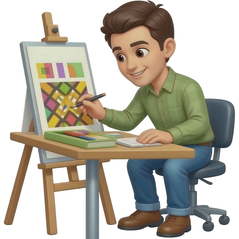 Pattern design working emoji