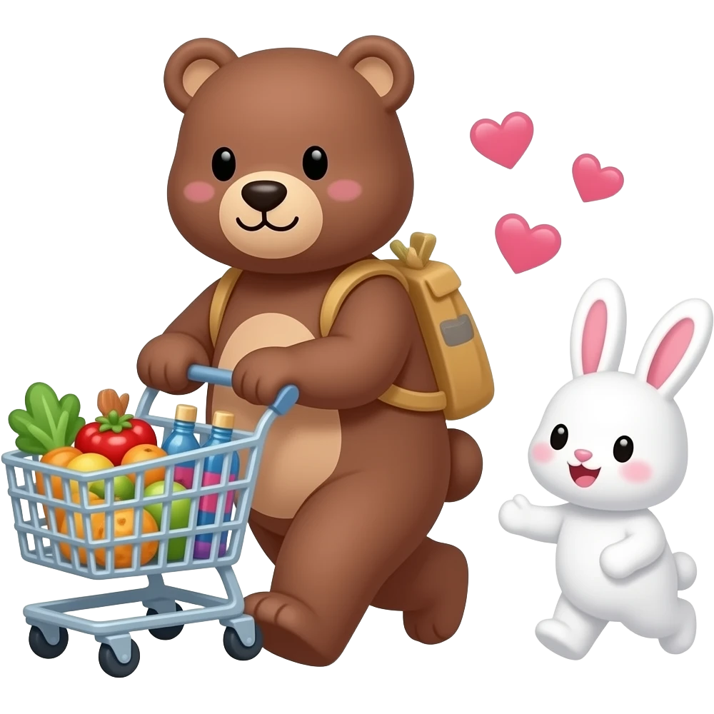 Use this example and create a GIF of brown bear traveling with cute ...