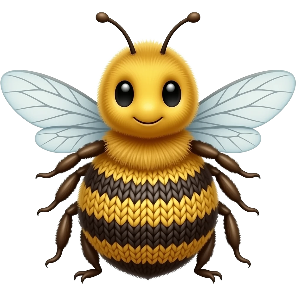 bee knit emoji