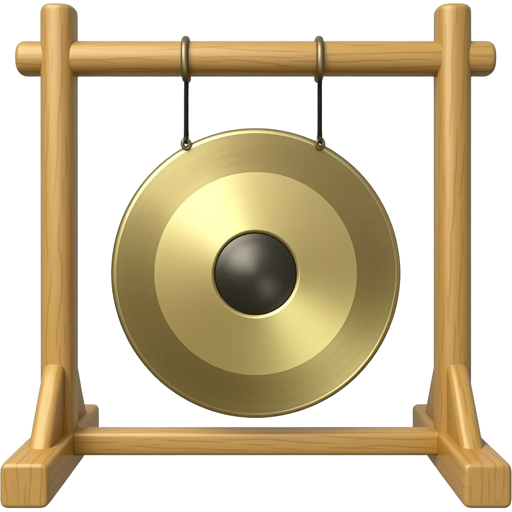 gong on its hanging stand emoji