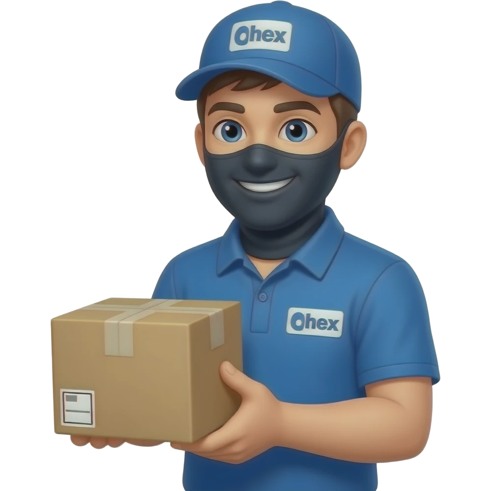 The courier is a scammer in a balaclava emoji | AI Emoji Generator