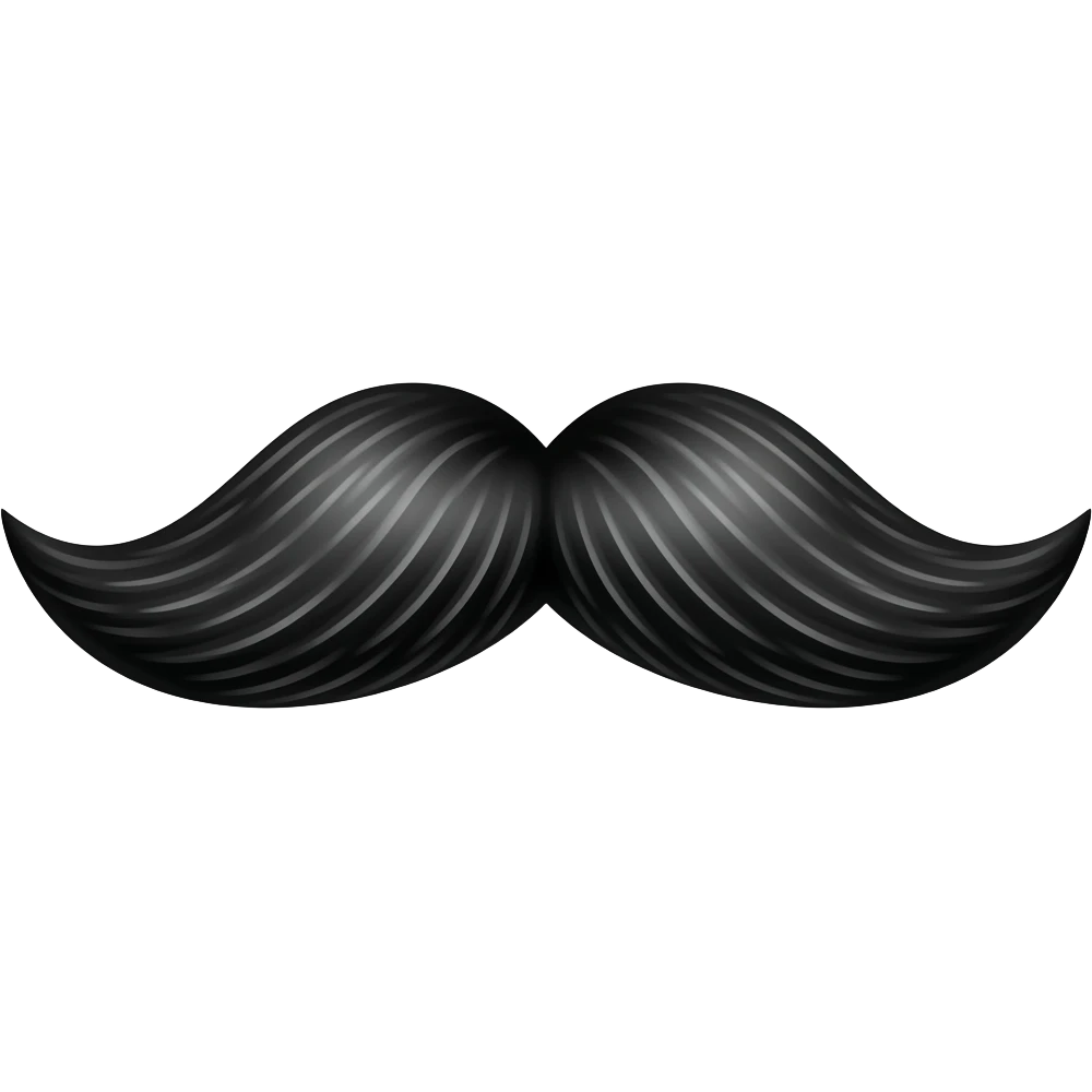 Make the mustache a rectangle emoji