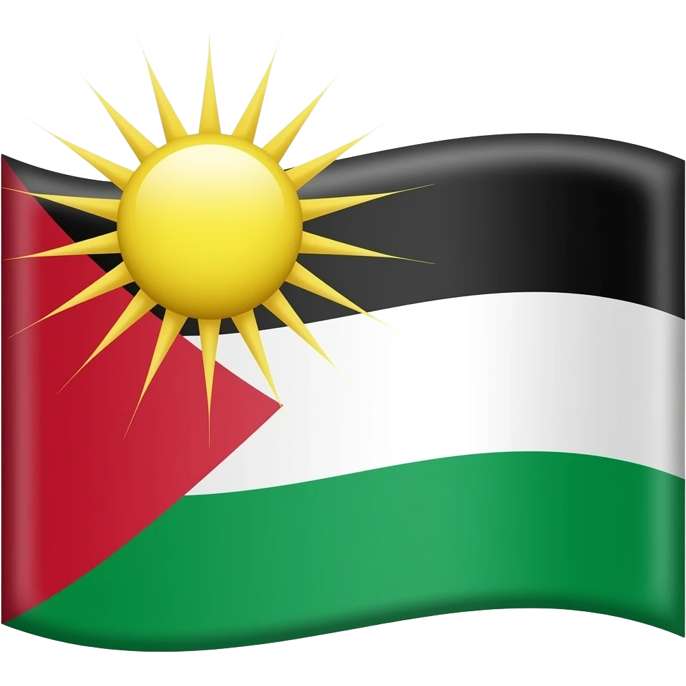 پرچم بدون الله  باشیر خورشید emoji