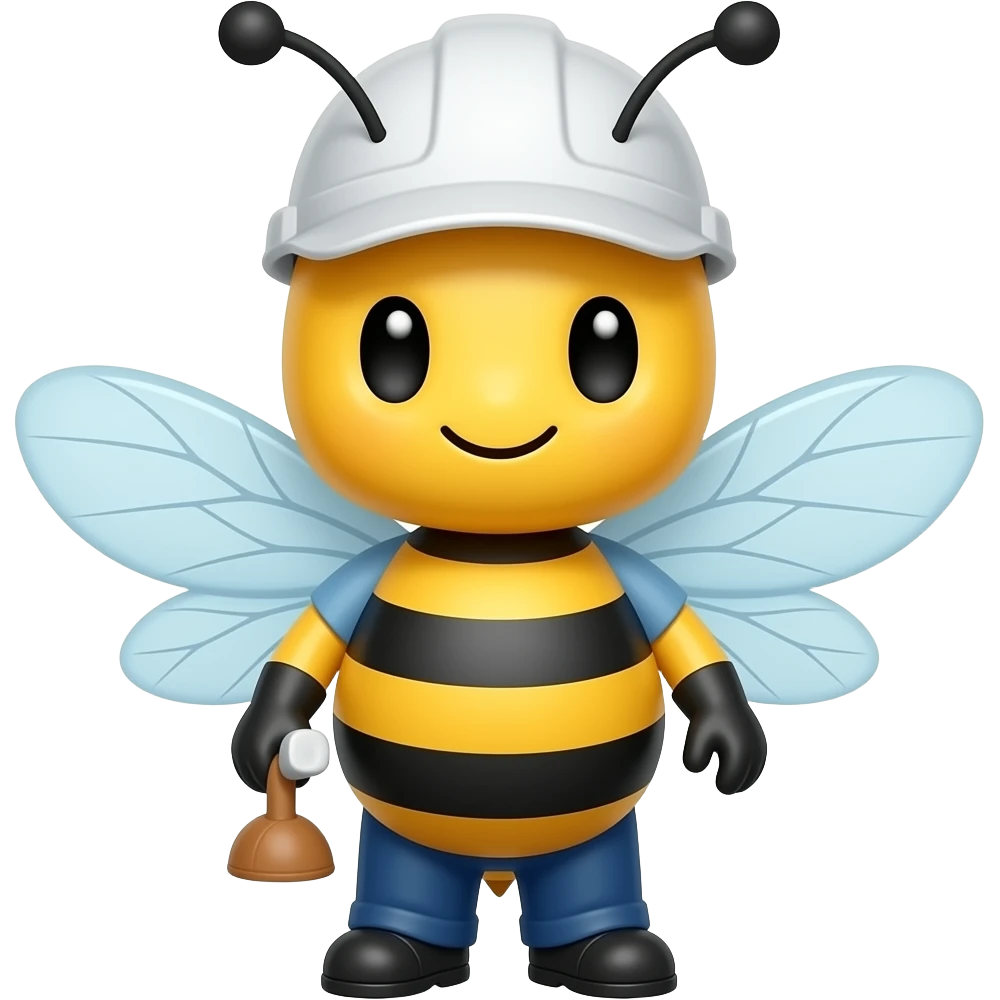 cute cartoon worker bee emoji