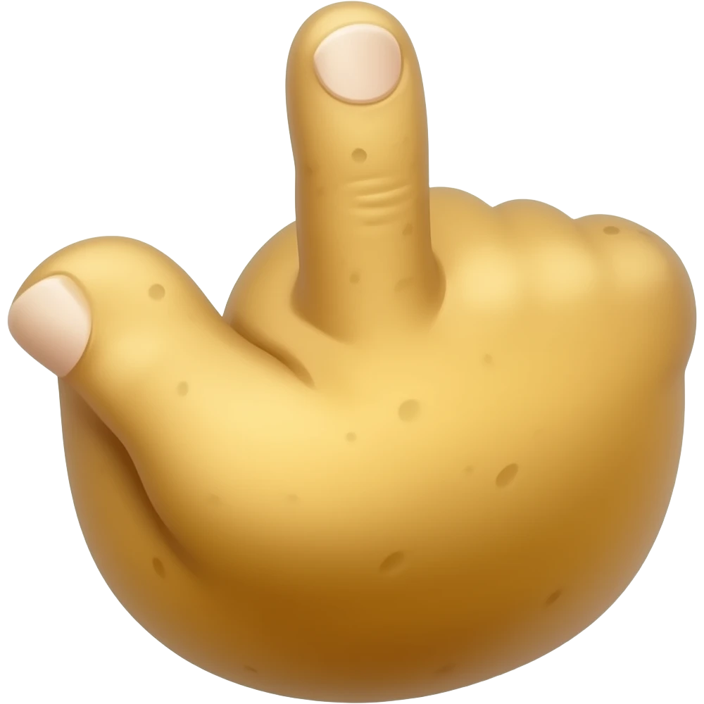 potato giving the finger emoji