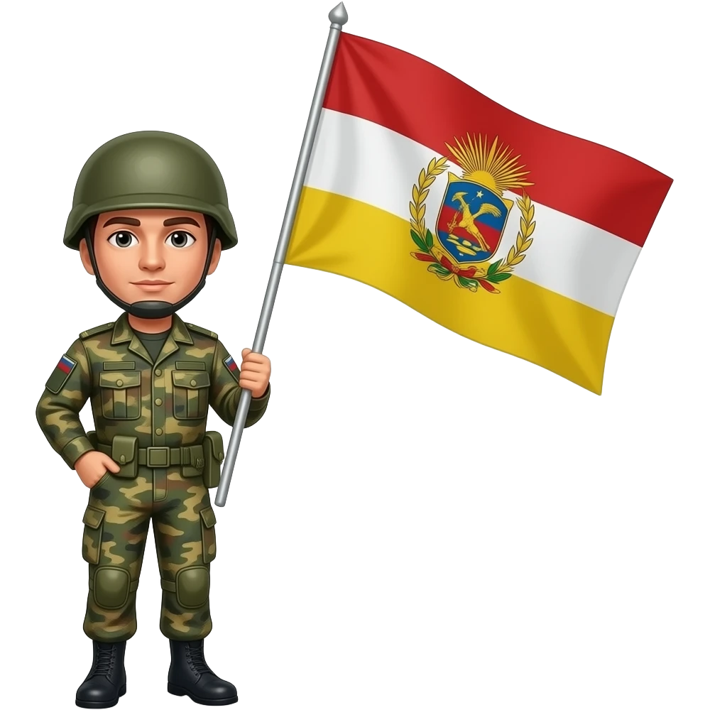 Soldier Holding a Flag emoji