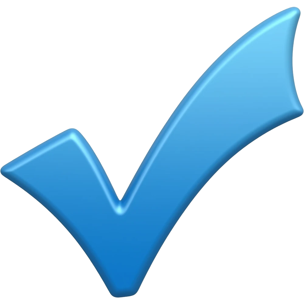 Blue tick emoji