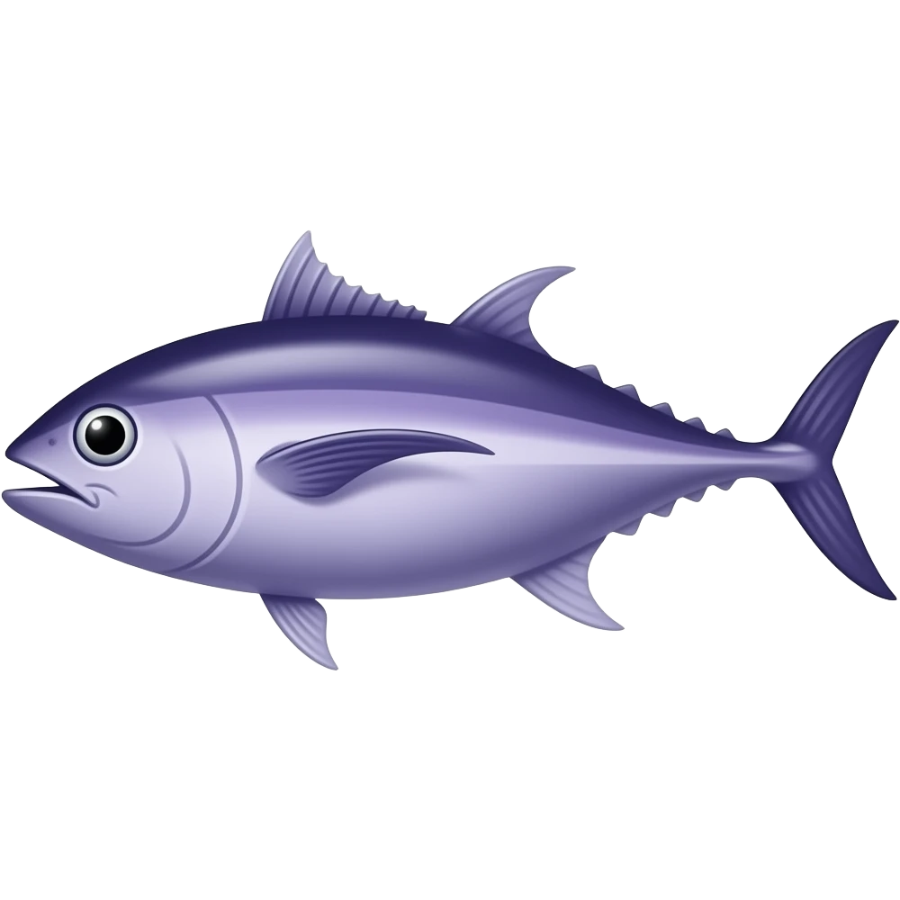 tuna fish in full purple color emoji