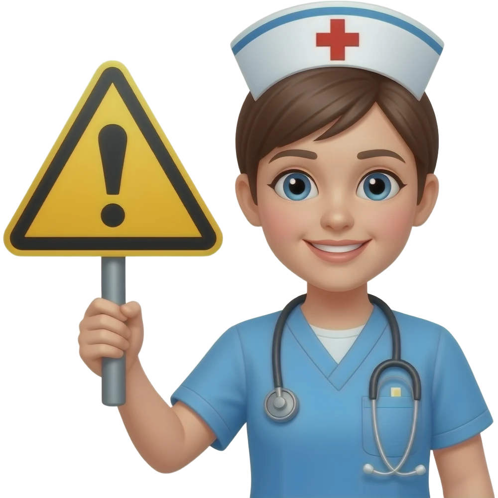 I need a nurse holding a causes sign , emoji