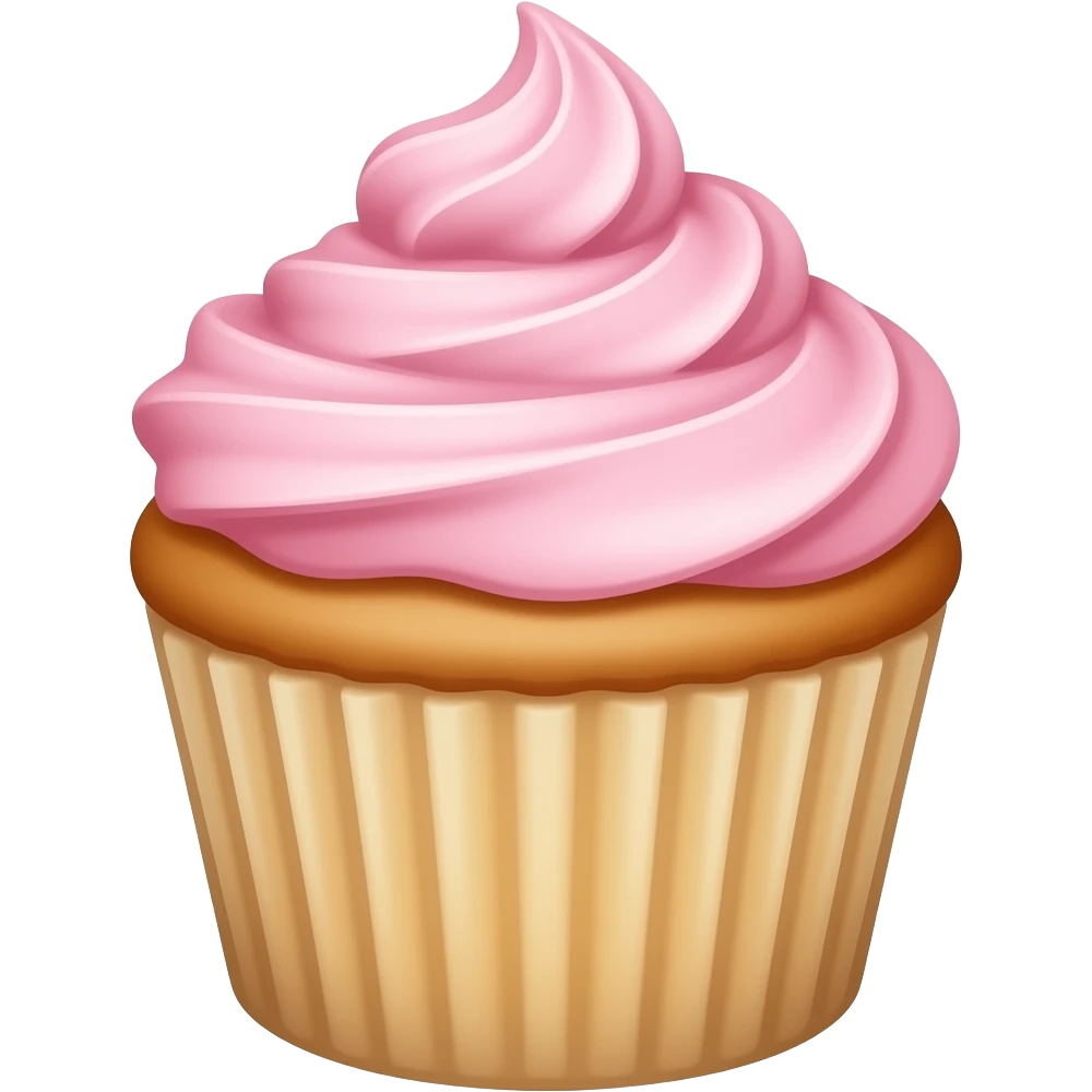 Cupcake with pink icing emoji
