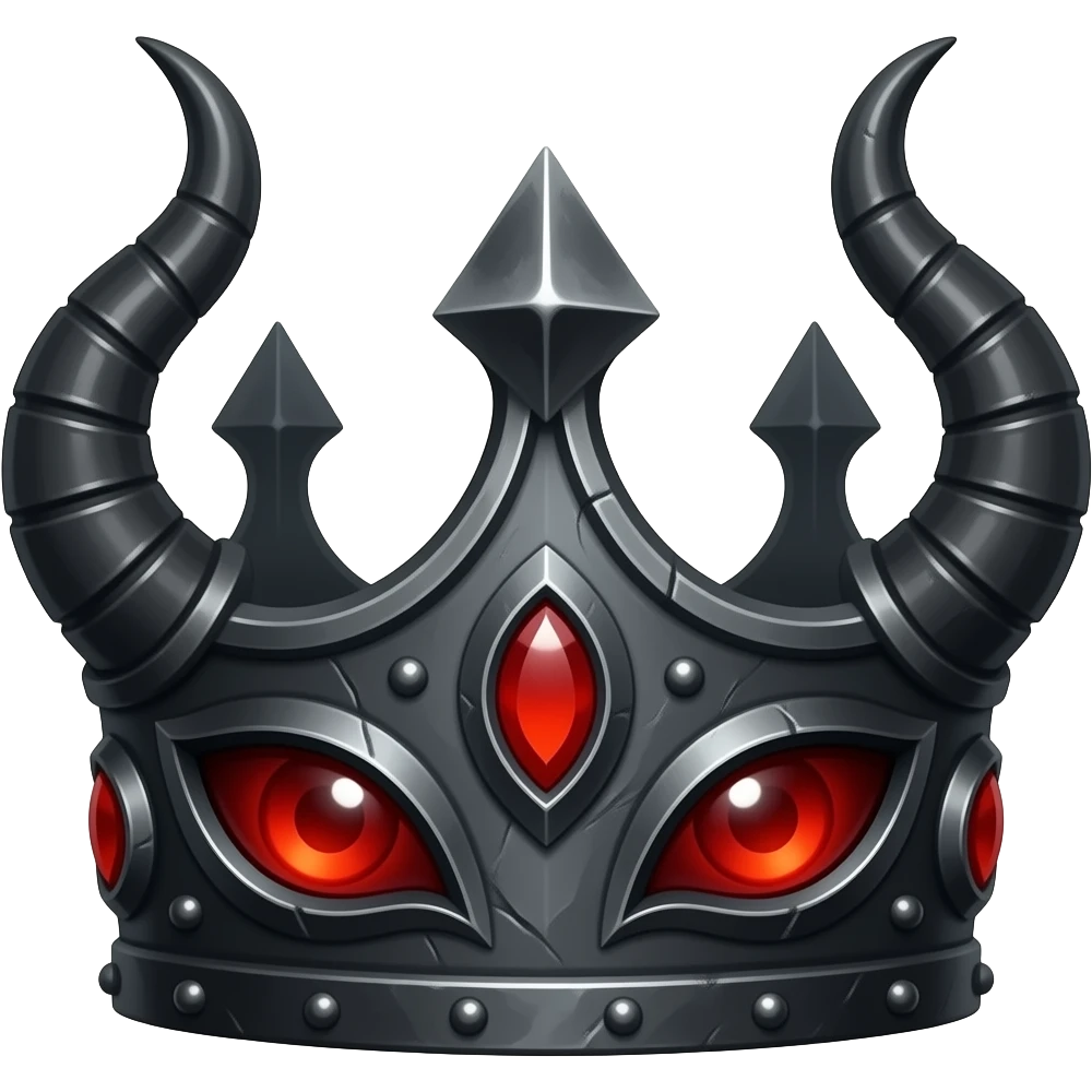 demonic crown with devil horns emoji
