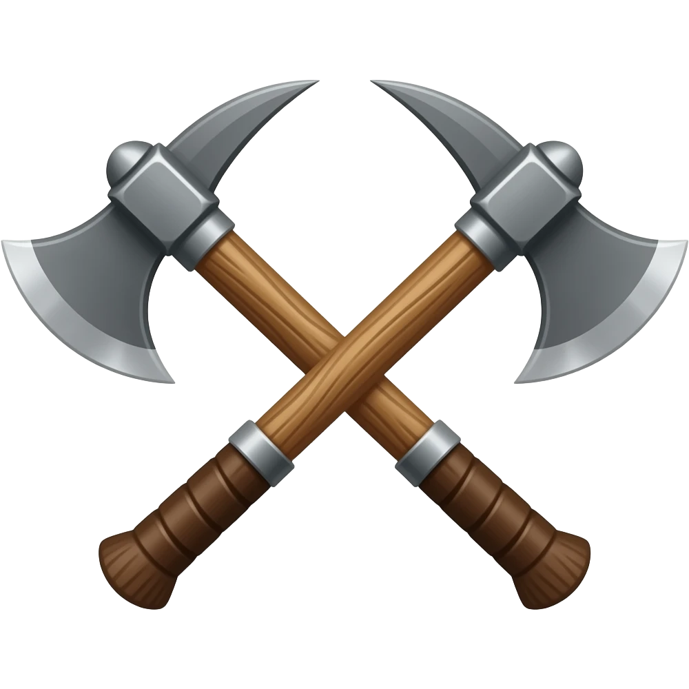 Crossed  tomahawks emoji