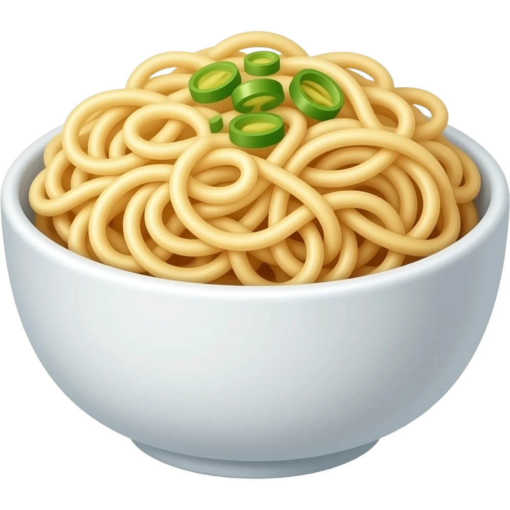 Small noodles in a bowl not spaghetti noodles emoji