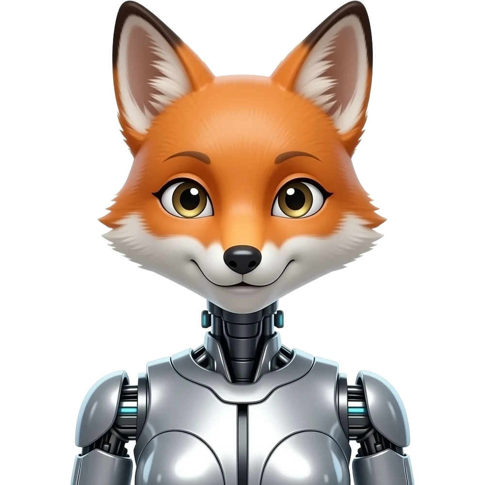 A humanoid robot female fox emoji