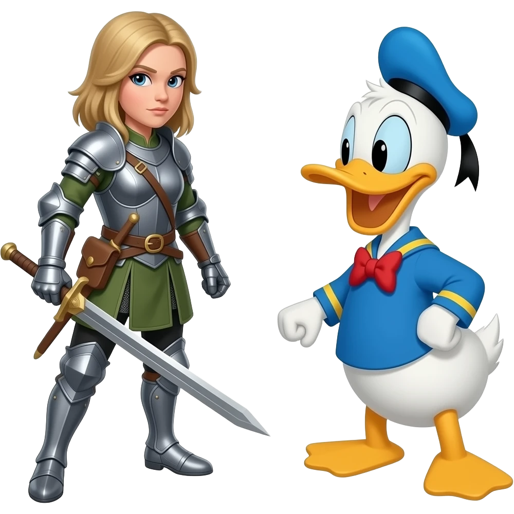 Huntress vs Donald duck emoji