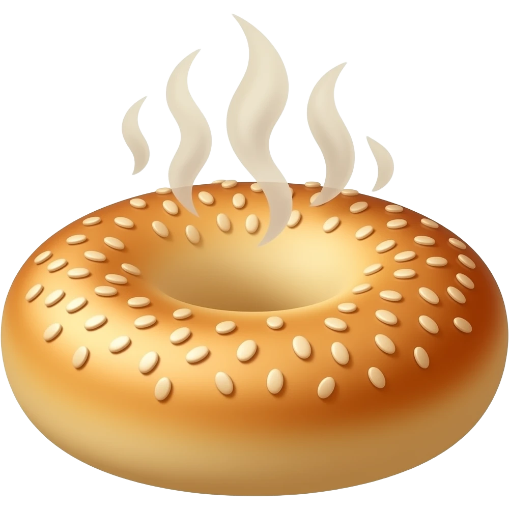 Bagel steaming emoji