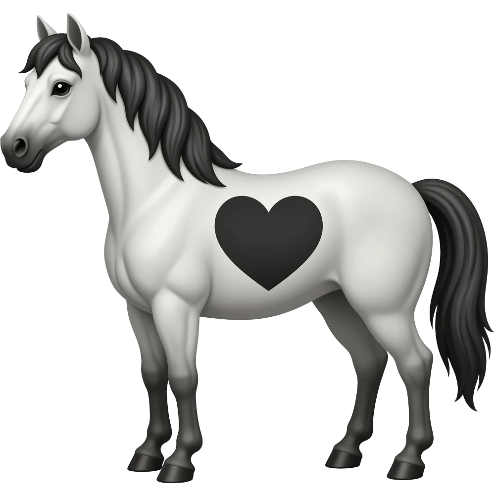 🐎🖤 emoji