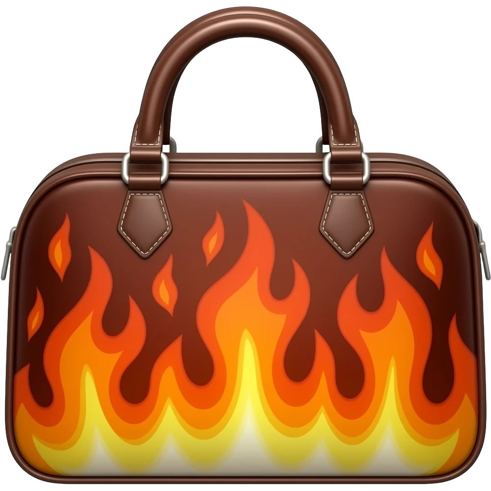 fire patterned bag emoji