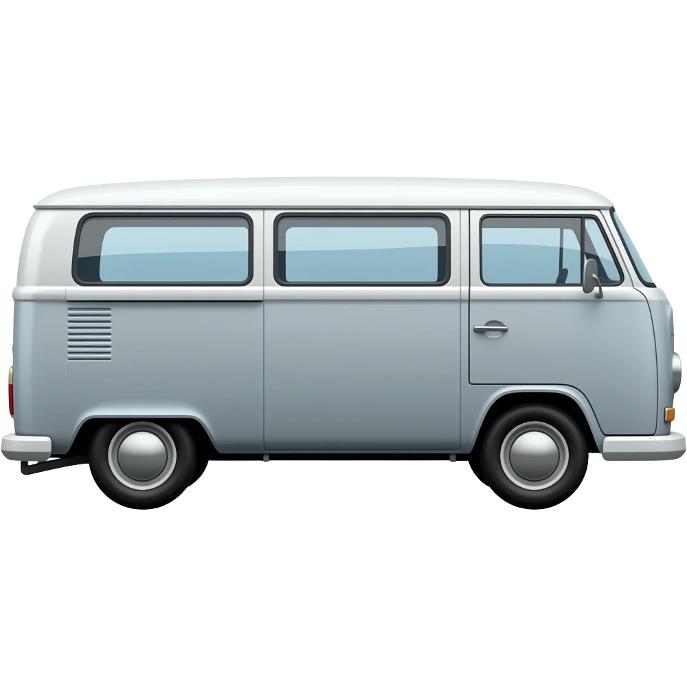 old silver van side view emoji