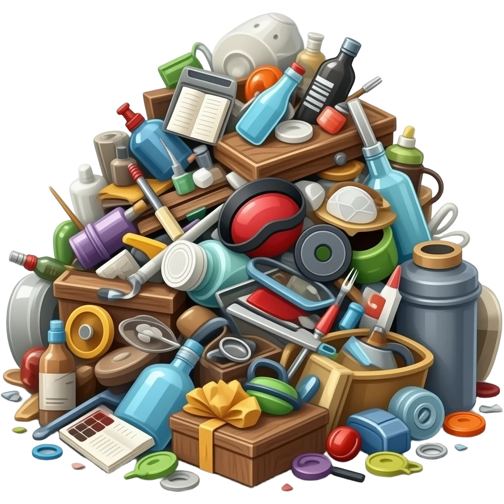 bric à brac en désordre bordel à ranger emoji