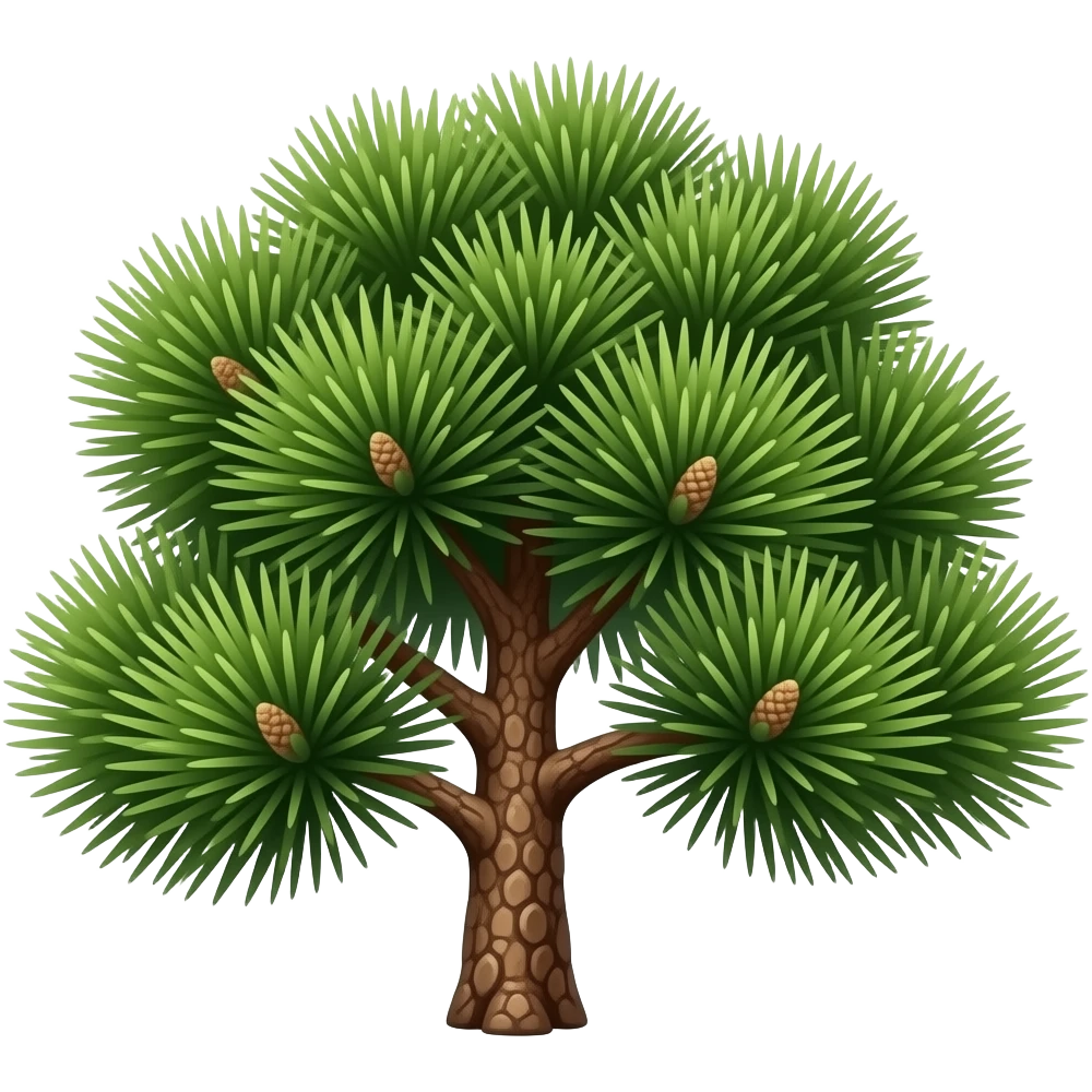 Нарисуй дерево сосны крымской (сосну Палласа) emoji