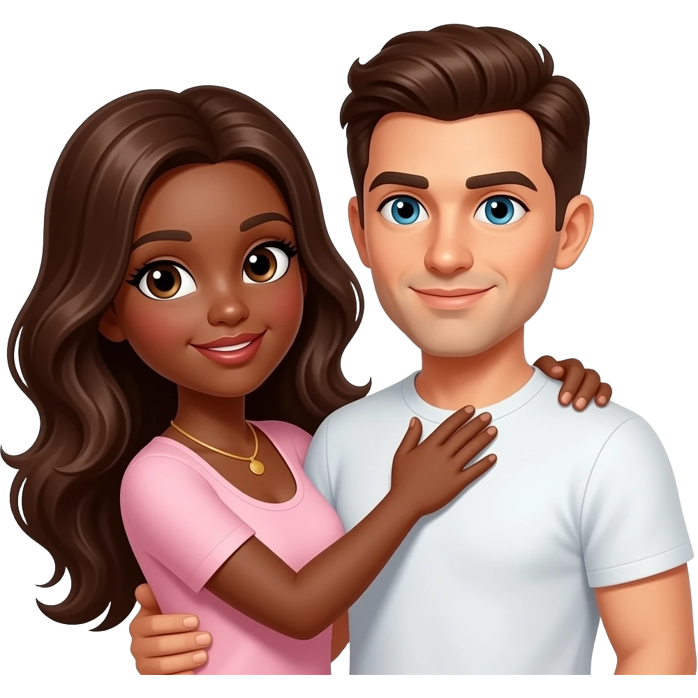 Chocolate girl and vanilla man sex position emoji