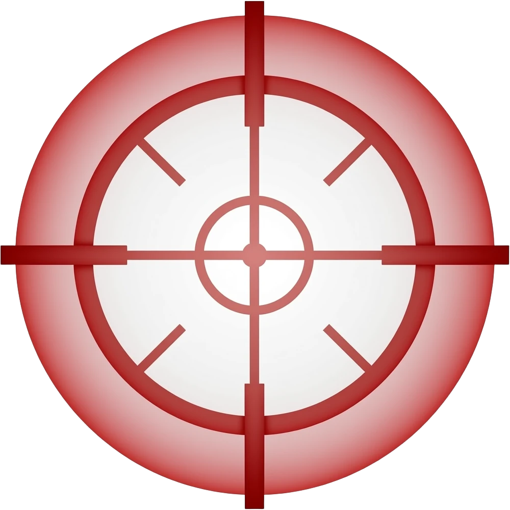 red crosshair emoji