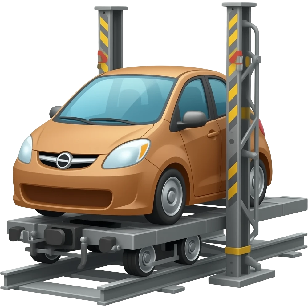 Autorack Car Train emoji